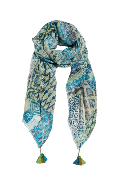 Artisanal Patchwork Print Multi Wear Wrap Scarf