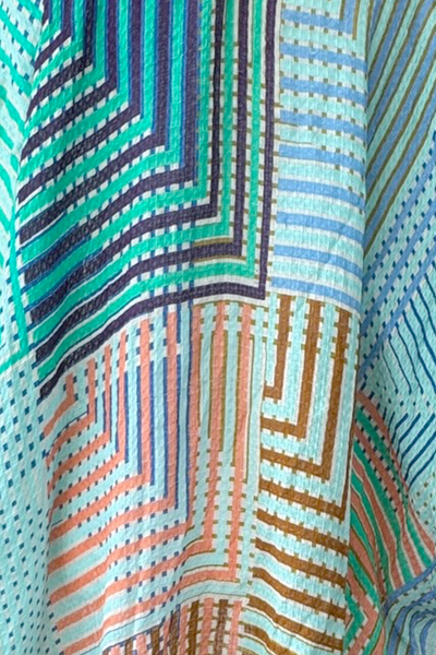 Free Spirit Multi Wear Coverup Vest in Bright Maze Textured Print