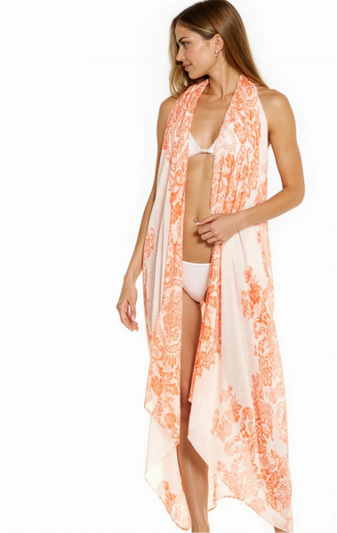 Free-Spirit-Multi-Wear-Coverup-Vest-in-Antique-Porcelain-Print-Orange