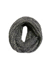 Shimmer Knit Infinity Scarf with Metallic Yarn