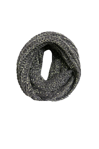 Shimmer Knit Infinity Scarf with Metallic Yarn