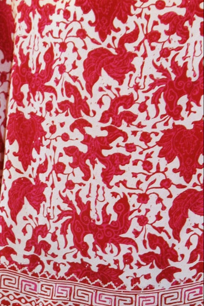 HLTSE_ High Low Crop Silk Top Print Reed Stamp Print