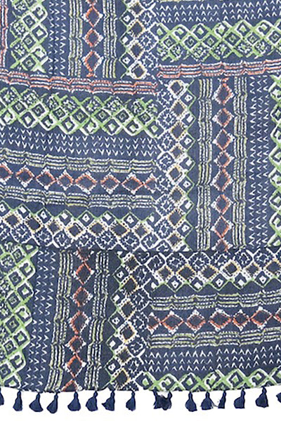 Geo Scribble Print Kimono Coverup