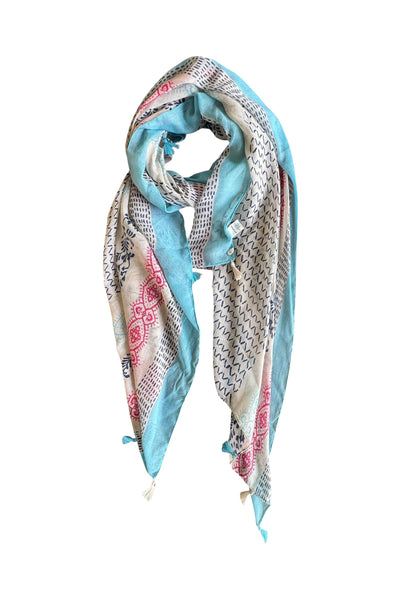 Little Lovely Tassel Light and Soft Print Scarf Wrap Sarong 3