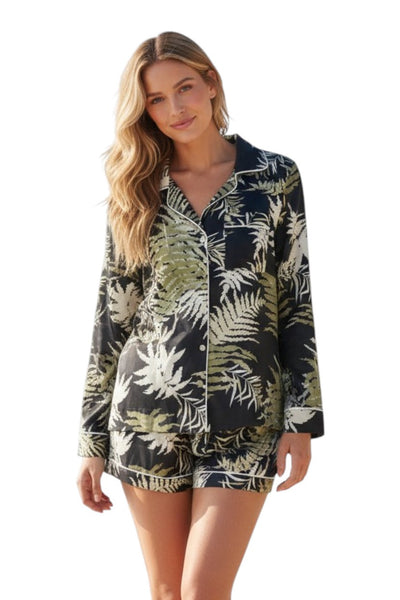 Piper Pajama Lounge Resort-Wear Top-Short Set | Floral and Tropical Prints