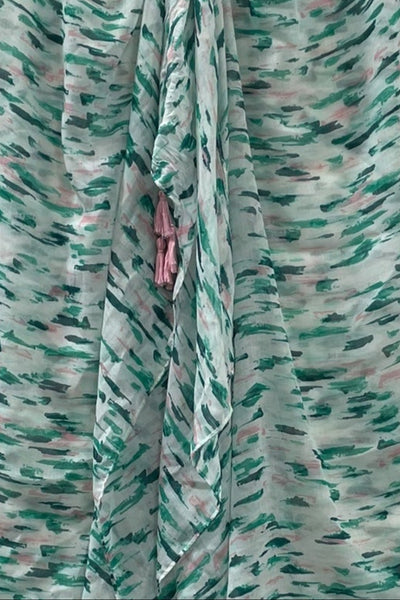 S270 Paint Strokes-Turq sarong