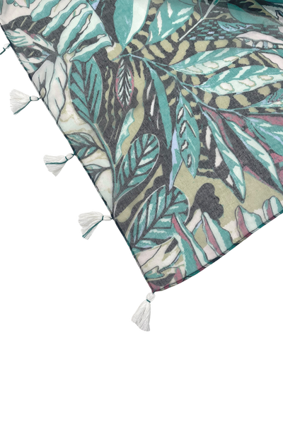 Maxi Halter Sundress Coverup in Forest Dweller Green Print
