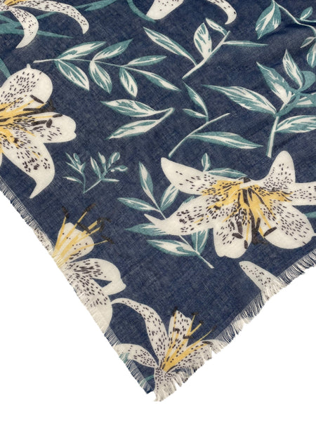 S93 Lovely Lily Isle Blue Sheer Print Sundress Coverup swatch