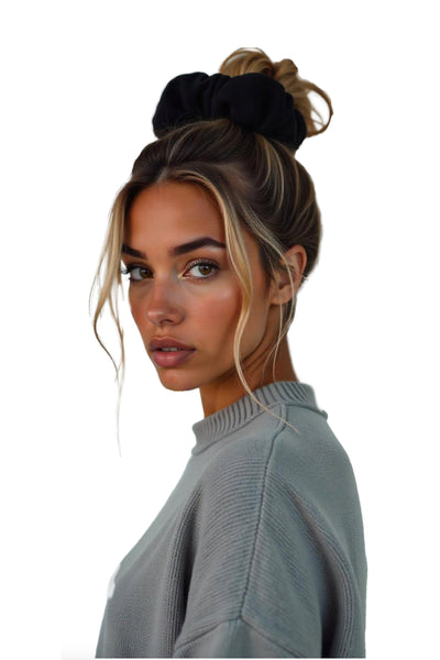 100% Cashmere Large Luxury Hair Scrunchie