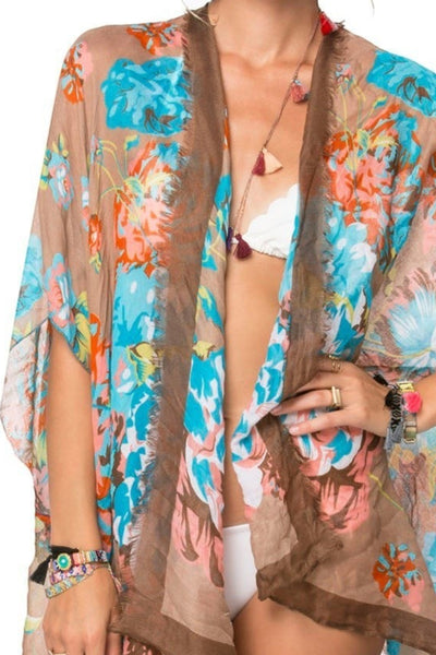 Rosie Print Woven Kimono Coverup 2