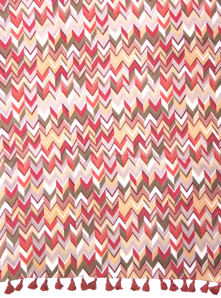 Multi Chevron Keyhole Coverup Sundress in Multi Chevron Print