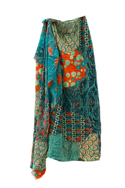 Okinawa Print Sarong Wrap Scarf Coverup