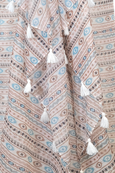 Braided Multi-Wear Cover-Up Sarong in Through the Dunes Print