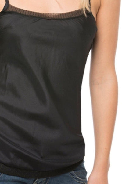 A La Slip Cami Slip Sienna Bias Cut Silk Cami Slip / XS / Black a la slip - Sienna Bias Cut Silk Cami Slip