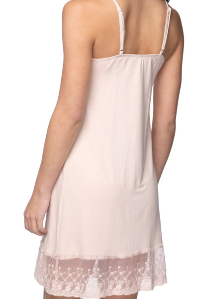 A La Slip Slip M / Tea Rose Dotted Mesh & Lace Cami Slip Dress