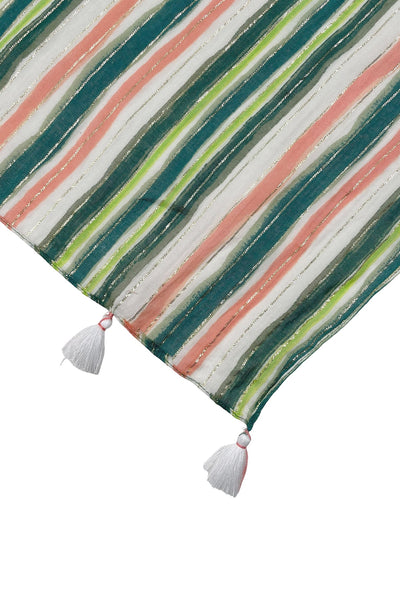 Braided Sarong Multi Wear Wrap in Citrus Stripe Print - Subtle Luxury