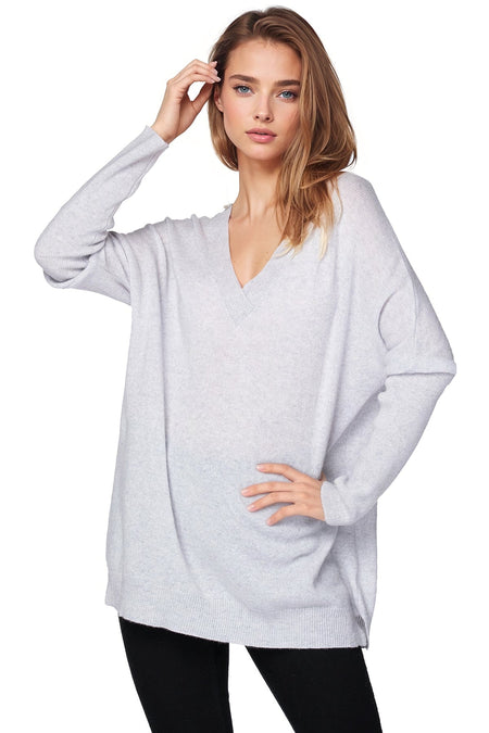 100% Cashmere Reversible Easy V-Neck Sweater - Resort