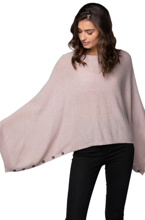 California Cashmere by Subtle Luxury Cashmere 100% Cashmere 2-1 Poncho Pullover Sweater