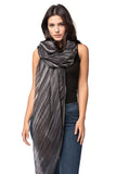 California Cashmere by Subtle Luxury Luxury Scarf Charcoal / One Size Crinkle Desert Luxury Wool Scarf