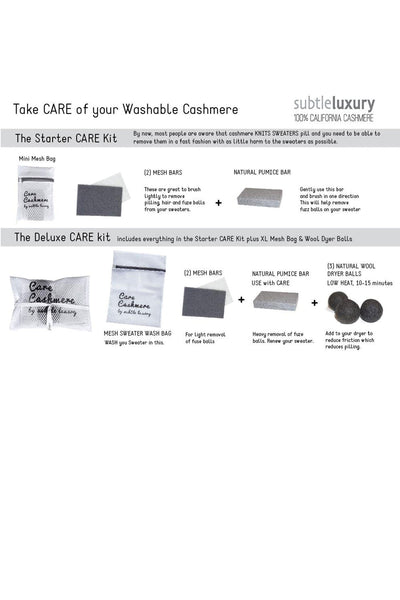 California Cashmere by Subtle Luxury Misc. Cashmere Care Kits for Washable Cashmere