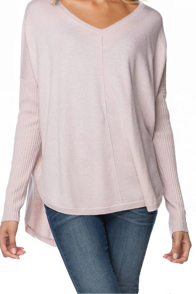 California Cashmere by Subtle Luxury Sweater Nelly Washable Cashmere V-neck / S/M / Dusty Nelly Washable Cashmere V-neck Pullover Sweater
