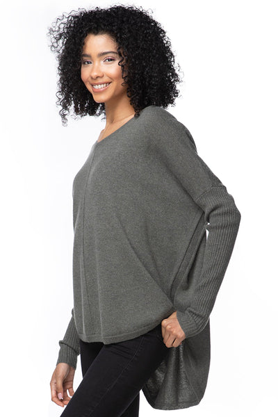 California Cashmere by Subtle Luxury Sweater Nelly Washable Cashmere V-neck / XS/S / Pesto Nelly Washable Cashmere V-neck Pullover