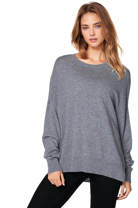 100% Cashmere Reversible Easy V-Neck Sweater - Neutrals