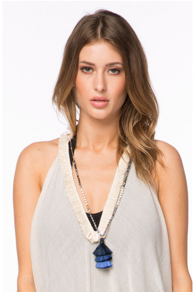 Camel Tassel Necklace - Subtle Luxury