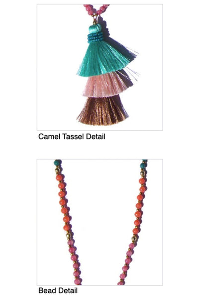 Camel Tassel Necklace - Subtle Luxury