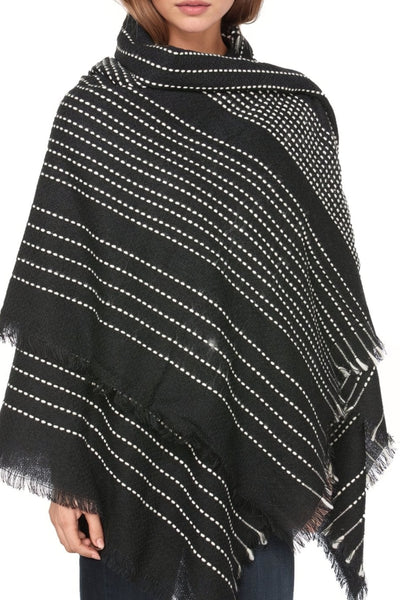 Cool Runnings Fall Winter Wrap in Cool Runnings Pattern in Black - Subtle Luxury