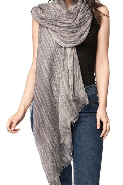 Crinkle Desert Luxury Wool Scarf - Subtle Luxury
