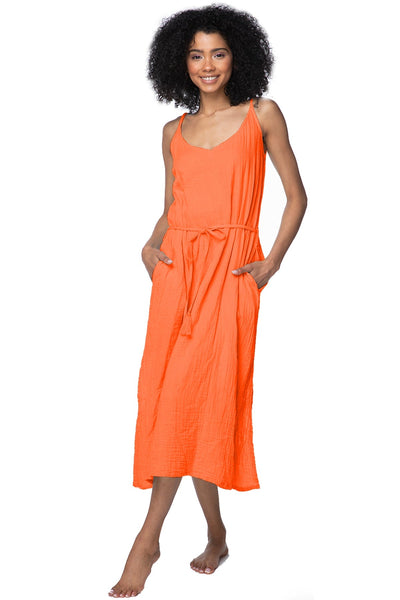 Double Gauze Solid Trish Tank Sundress - Subtle Luxury