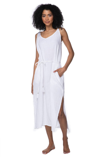 Double Gauze Solid Trish Tank Sundress - Subtle Luxury