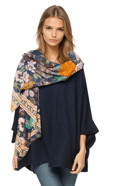 Enchanting Blooms Coverup Sarong Wrap Scarf - Subtle Luxury