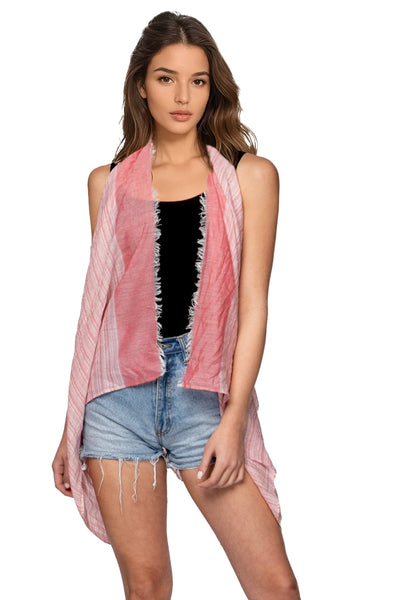 Free Spirit Vest in Prep School Jacquard Fabric - Subtle Luxury