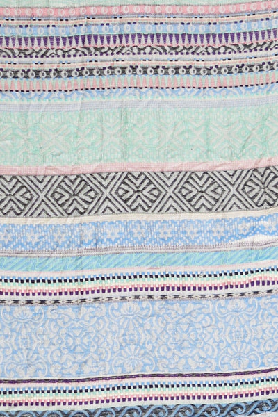 Hand Loomed Stripe Woven Pattern Pastel Scarf - Subtle Luxury