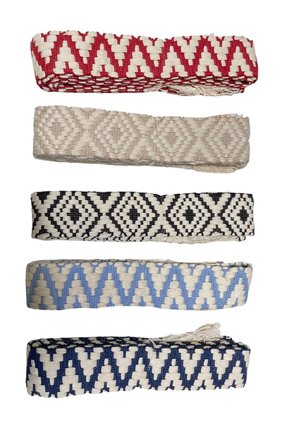 Handwoven Aztec Pattern Wrap Belt - Subtle Luxury