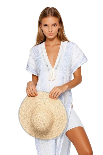 Janine Metallic Fringe Beach Straw Hat - Subtle Luxury