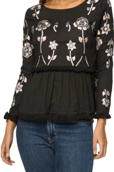Layla Cotton Gauze Top with Embroidery - Subtle Luxury
