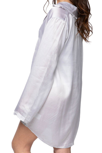 Loungerie by Subtle Luxury Pajama Nightshirt Miranda Rayon Satin Sleep Night Shirt Lounge Pajamas