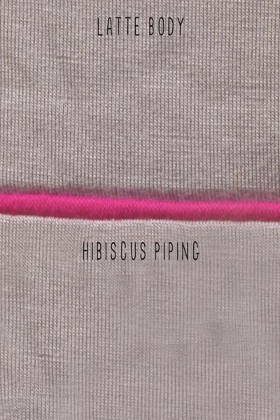 Loungerie by Subtle Luxury Pajama Pant Pippa Pajama Rayon Knit Pant in Latte with Contrast Piping