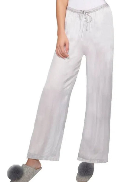 Loungerie by Subtle Luxury Pajama Pant Satin PJ Pant / XS/S / Lt Grey Rayon Satin Lounge Easy Drawstring Pant