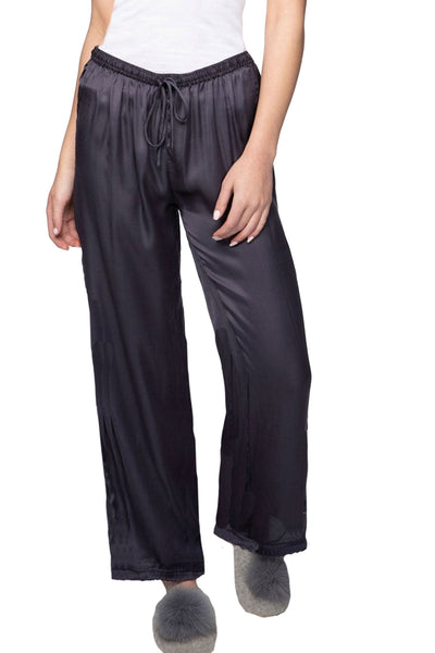 Loungerie by Subtle Luxury Pajama Pant Satin PJ Pant / XS/S / Navy Rayon Satin Lounge Easy Drawstring Pant