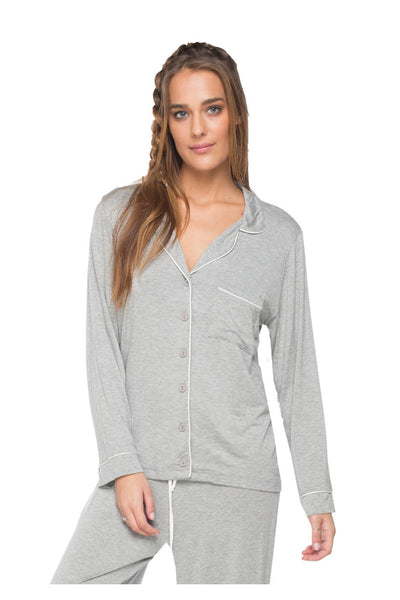 Loungerie by Subtle Luxury Pajama Top Pippa PJ Top / XS/S / Heather Pippa Pajama Top by Loungerie