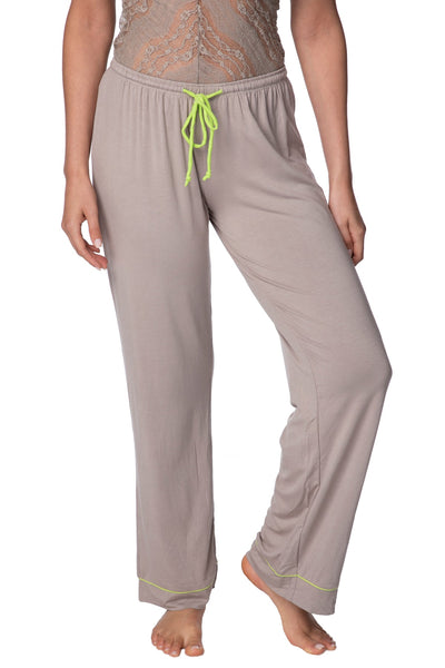 Loungerie by Subtle Luxury PJ Top "Pippa" PJ Tank/Pant Set / XS/S / Latte/Citrus Pippa Rayon Knit Pajama Tank Sleep Set