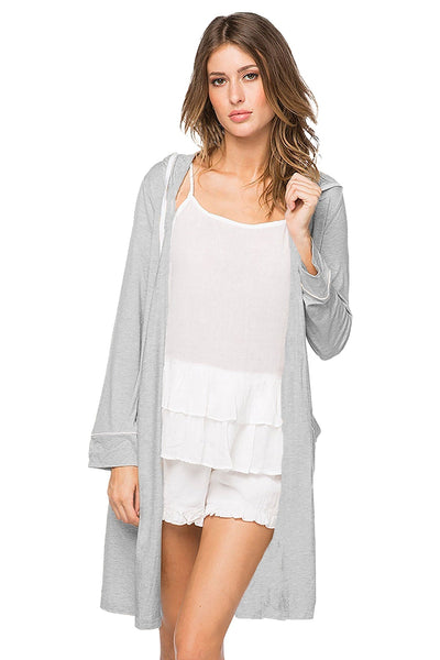 Loungerie by Subtle Luxury Robe "Pippa" Robe / S/M / Heather Jersey Knit Pippa Short Robe