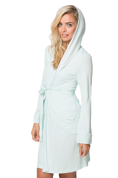 Loungerie by Subtle Luxury Robe "Pippa" Robe / S/M / Mint Jersey Knit Pippa Short Robe