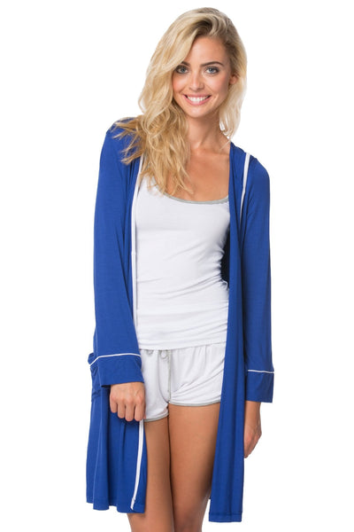 Loungerie by Subtle Luxury Robe "Pippa" Robe / S/M / Sail Blue Jersey Knit Pippa Short Robe
