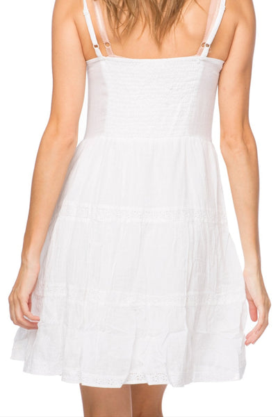 Loungerie by Subtle Luxury Slip Almost Vintage Lace Detail Cotton Slip dress