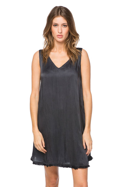 Loungerie by Subtle Luxury Slip Victoria Satin V-Neck Dress / M/L / Navy Victoria Satin V-Neck Night Dress